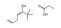 2,2-dimethylhepta-3,6-dien-3-ol,propanoic acid结构式