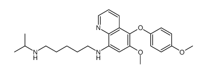 N-[6-methoxy-5-(4-methoxyphenoxy)quinolin-8-yl]-N'-propan-2-ylpentane-1,5-diamine结构式