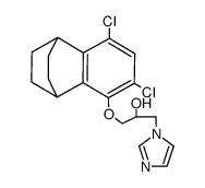 1-(6,8-dichloro-1,2,3,4-tetrahydro-1,4-ethano-naphthalen-5-yloxy)-3-imidazol-1-yl-propan-2-ol结构式