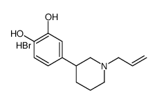 4-(1-prop-2-enylpiperidin-3-yl)benzene-1,2-diol,hydrobromide Structure