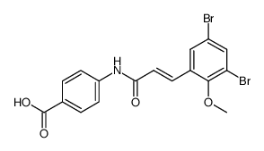 3,5-Dibrom-2-methoxy-zimtsaeure-<4-carboxy-anilid> Structure