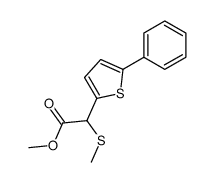 methylsulfanyl-(5-phenyl-thiophen-2-yl)-acetic acid methyl ester结构式