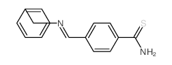 Benzenecarbothioamide,4-[[(phenylmethyl)imino]methyl]- Structure