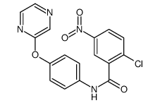 2-chloro-5-nitro-N-(4-pyrazin-2-yloxyphenyl)benzamide结构式