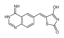 5-[(4-aminoquinazolin-6-yl)methylidene]-1,3-thiazolidine-2,4-dione结构式