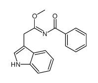 methyl N-benzoyl-2-(1H-indol-3-yl)ethanimidate结构式