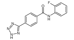 N-(2-fluorophenyl)-4-(2H-tetrazol-5-yl)benzamide结构式