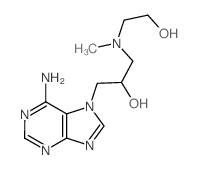 1-(6-aminopurin-7-yl)-3-(2-hydroxyethyl-methyl-amino)propan-2-ol结构式