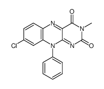8-chloro-3-methyl-10-phenyl-10H-benzo[g]pteridine-2,4-dione结构式
