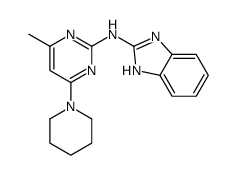 N-(4-methyl-6-piperidin-1-ylpyrimidin-2-yl)-1H-benzimidazol-2-amine结构式