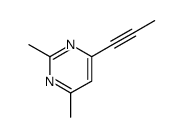 Pyrimidine, 2,4-dimethyl-6-(1-propynyl)- (9CI) structure
