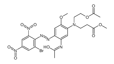 methyl N-[5-(acetylamino)-4-[(2-bromo-4,6-dinitrophenyl)azo]-2-methoxyphenyl]-N-[2-(acetoxy)ethyl]beta-alaninate picture