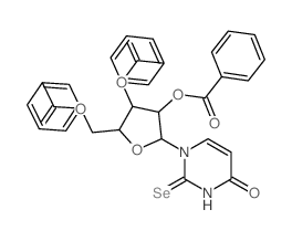 [3,4-dibenzoyloxy-5-(2-λ1-selanyl-4-oxopyrimidin-1-yl)oxolan-2-yl]methyl benzoate结构式