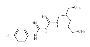1-(4-chlorophenyl)-2-(N-(2-ethylhexyl)carbamimidoyl)guanidine structure