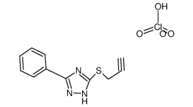 3-phenyl-5-prop-2-ynylsulfanyl-1H-[1,2,4]triazole, perchlorate结构式