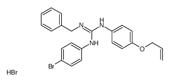 2-benzyl-1-(4-bromophenyl)-3-(4-prop-2-enoxyphenyl)guanidine,hydrobromide Structure