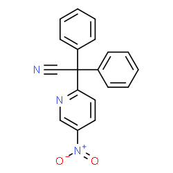 (5-nitropyridin-2-yl)diphenylacetonitrile structure