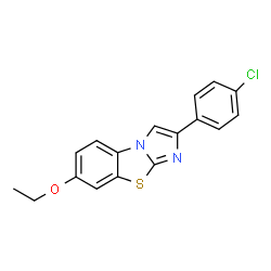 2-(4-CHLOROPHENYL)-7-ETHOXYIMIDAZO[2,1-B]BENZOTHIAZOLE结构式