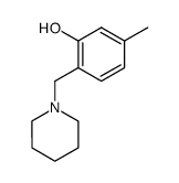 5-methyl-2-(piperidin-1-ylmethyl)phenol结构式