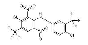 3-chloro-N-[4-chloro-3-(trifluoromethyl)phenyl]-2,6-dinitro-4-(trifluoromethyl)aniline结构式