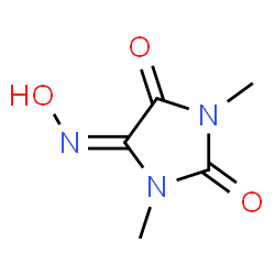 Imidazolidinetrione, dimethyl-, 4-oxime (9CI)结构式