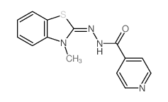 N-[(3-methylbenzothiazol-2-ylidene)amino]pyridine-4-carboxamide结构式