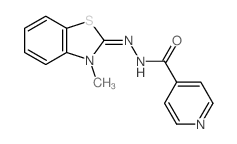 N-[(3-methylbenzothiazol-2-ylidene)amino]pyridine-4-carboxamide Structure