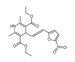 diethyl 2,6-dimethyl-4-[(E)-2-(5-nitrofuran-2-yl)ethenyl]-1,4-dihydropyridine-3,5-dicarboxylate Structure