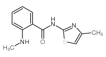 Benzamide, 2-(methylamino)-N-(4-methyl-2-thiazolyl)- (9CI)结构式