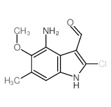 1H-Indole-3-carboxaldehyde,4-amino-2-chloro-5-methoxy-6-methyl- picture