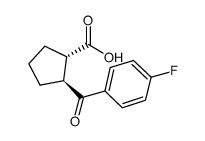 TRANS-2-(4-FLUOROBENZOYL)CYCLOPENTANE-1-CARBOXYLIC ACID Structure