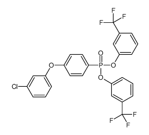 [4-(3-Chlorophenoxy)phenyl]phosphonic acid bis[3-(trifluoromethyl)phenyl] ester结构式