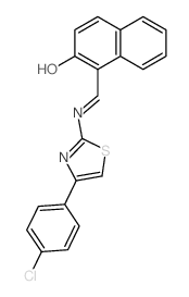 1-[[[4-(4-chlorophenyl)-1,3-thiazol-2-yl]amino]methylidene]naphthalen-2-one Structure