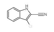 3-氯-1H-吲哚-2-甲腈结构式