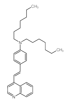 N-heptyl-N-[4-(2-quinolin-4-ylethenyl)phenyl]heptan-1-amine structure