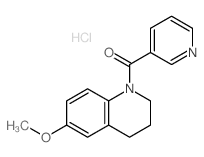 Methanone,(3,4-dihydro-6-methoxy-1(2H)-quinolinyl)-3-pyridinyl-, hydrochloride (1:1)结构式