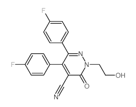 4-Pyridazinecarbonitrile, 5,6-bis(4-fluorophenyl)-2,3-dihydro-2-(2-hydroxyethyl)-3-oxo- structure