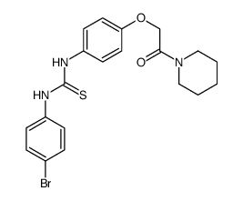 1-(4-bromophenyl)-3-[4-(2-oxo-2-piperidin-1-ylethoxy)phenyl]thiourea结构式