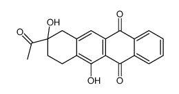 9-acetyl-6,9-dihydroxy-8,10-dihydro-7H-tetracene-5,12-dione结构式