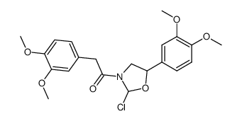 1-(2-chloro-5-(3,4-dimethoxyphenyl)oxazolidin-3-yl)-2-(3,4-dimethoxyphenyl)ethan-1-one Structure