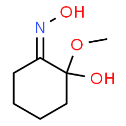 Cyclohexanone, 2-hydroxy-2-methoxy-, oxime (9CI)结构式