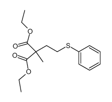 diethyl 2-methyl-2-(2-(phenylthio)ethyl)malonate Structure