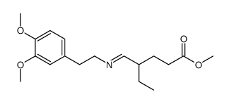 methyl 4-(((3,4-dimethoxyphenethyl)imino)methyl)hexanoate Structure