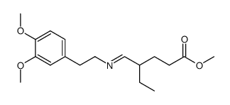 methyl 4-(((3,4-dimethoxyphenethyl)imino)methyl)hexanoate结构式