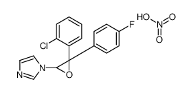 1-[3-(2-chlorophenyl)-3-(4-fluorophenyl)oxiran-2-yl]imidazole,nitric acid结构式