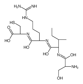 (2R)-2-[[(2S)-2-[[(2S,3S)-2-[[(2S)-2-amino-3-hydroxypropanoyl]amino]-3-methylpentanoyl]amino]-5-(diaminomethylideneamino)pentanoyl]amino]-3-sulfanylpropanoic acid Structure