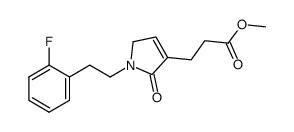 3-{1-[2-(2-fluoro-phenyl)-ethyl]-2-oxo-2,5-dihydro-1H-pyrrol-3-yl}-propionic acid methyl ester结构式