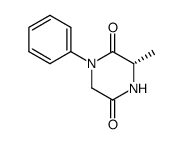 2,5-Piperazinedione,3-methyl-1-phenyl-,(3S)-(9CI) Structure