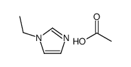 acetic acid,1-ethylimidazole结构式