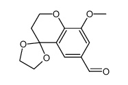 dioxolanne-4 methoxy-8 dihydro-2,3 4H-benzopyranne-1 carbaldehyde-6 Structure